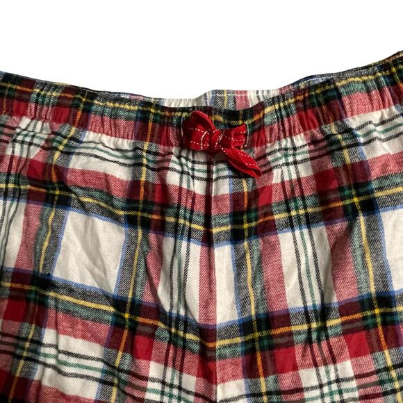 Old Navy Womens Plus Size 3X Cotton Pajama Sleep Lounge Shorts White Tartan - Picture 3 of 9